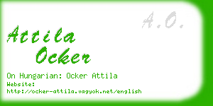 attila ocker business card